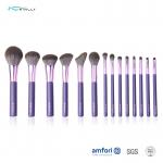 Opp Bag Purple BSCI 14 Piece Makeup Brush Set for sale