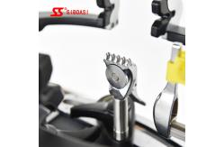 China Multifunction Badminton Racket Net Machine Metal Six Point Synchronous Black supplier