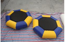China PVC Material Inflatable Water Games , Airtight Inflatable Bungee Jump Round Trampoline Sealed supplier