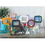 Iridescent Thickened Clear PVC Handbags With PU Leather Handle for sale