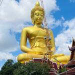 Large Brass Buddha Statue Outdoor Giant Gold Buddha Statue H71m Size for sale