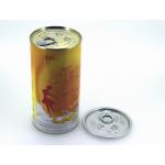 Air proof EZ open Paper Composite Rice Cans recycled round , gift tube packaging