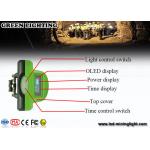 Green LED Mining Headlamp 6.4 Ah with OLED screen with PP meterial for sale