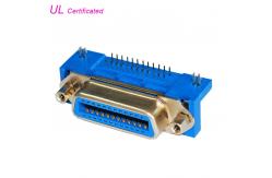 China PBT 36 Pin Centronics Connector With PCB Right Angel Female Connector supplier