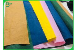 China Anti - Aging Light Texture Washed Kraft Fabric For Hand Bags Raw Material supplier