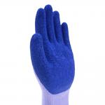 Durable 13 Gauge Polyester Black Latex Work Gloves Anti Slip Abrasion Resistant
