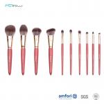 10pcs Synthetic Hair Wooden Handle Makeup Brushes for sale