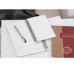 16K Cute Spiral Bound Notebook Kraft Paper Brown Cover Lined Inner Printing