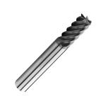 6 Flute Flattened Carbide End Mill TiAIN Coated For Finishing Milling Cutter for sale