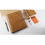 High quality A5 middle size ring binder loose leaf organizer with brown color for sale