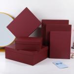 Wine Red Wedding Gift Box Birthday Gift Box Village Shirt Clothes Gift Box Shoe Packaging Box Empty Box for sale