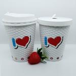 Recyclable 16 Oz Paper Cups With Lids , Biodegradable Paper Coffee Cups for sale