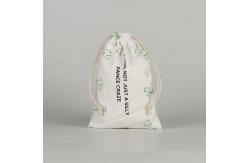 China Custom Eco Friendly Organic Muslin Cotton Pouch Promotional Small White Drawstring Bag supplier