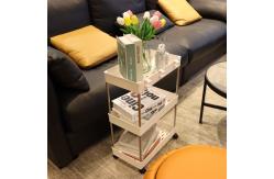 China Movable 3 Tier Kitchen Organizer Trolley , Multifunctional Rolling Storage Carts supplier