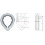 EN 13411-1 Low Carbon Mild Steel Cable Thimble 0.5 Inch 13mm for sale