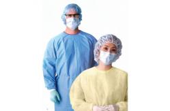 China Free Sample Disposable Isolation Gowns Lightweight Non Woven Gown With Elastic Cuff supplier