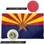 State of Arizona Flag 3x5 ft Outdoor Heavy duty Dupont Nylon US Flags Strong Canvas Heading and  Brass Grommets for sale