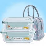 Meal Prep BPA Free Snap Lock 1040ml Glass Food Container
