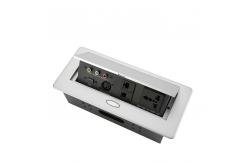 China Customize Desktop Pop Conference Table Socket Telephone Audio Terminal Box supplier