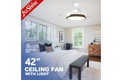 China Modern Retractable DC 65W Smart Ceiling Fan Light Dimmable 5 Speed supplier