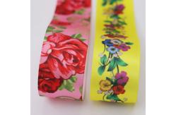 China custom ink printing ribbon logo print satin sash ribbon supplier