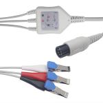 TPU Jacket Veterinary ECG Cable AHA IEC ISO13485 With Contec C80Vet GA3140V for sale
