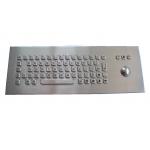 USB PS2 Industrial Keyboard With Trackball Desktop Rugged Keyboard IP65 Stainless Steel for sale