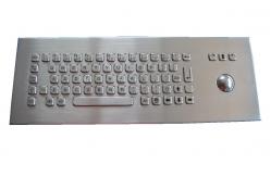 China USB PS2 Industrial Keyboard With Trackball Desktop Rugged Keyboard IP65 Stainless Steel supplier