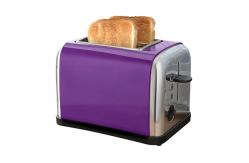 China Purple 2 Slot Electric Smart Small 2 Slice Toaster With Removeable Crumb Tray supplier