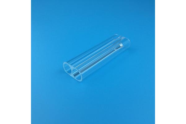 Clear Laser Spare Parts Circular Double Holes Quartz Laser Glass Tubes