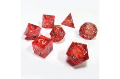 China Phantom red resin & foil gold Resin Boarding Dice Set Dragon and Dungeon supplier