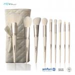 9pcs White Natural Hair Makeup Brush With Cosmetic Bag for sale