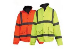China Breathable High Visibility Reflective Jacket Fleece Lined Collar Qulited Lining supplier