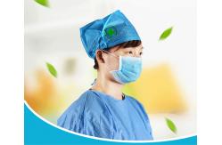 China Disposable Surgical Cap Thickened In Non Woven Deep Blue 10 Pieces / Package supplier