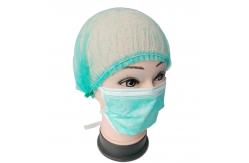 China Non Woven Disposable Head Cap Breathable Round Bouffant Design OEM service supplier