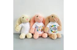 China DIY 30cm Sublimation Stuffed Animals Easter Bunny Plush Toy With Customizable T Shirt supplier