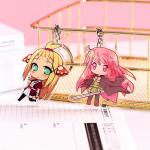Factory Pattern Printed Acrylic Keychain Cute Cartoon Character Idol Durable Metal Ring Charms Acrylic Keychain for sale