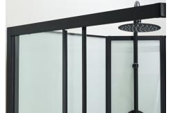 China Customize Shower Room And Black Frame With Tray And Roof supplier