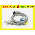 Teveik Factory Reusable Mindray Round 6pin 5 Leads TPU ECG Cable For Patient Monitor for sale