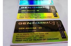 China 6x3cm Gold Shine 10ml Vial Labels , 3d Hologram Stickers With Custom Design supplier