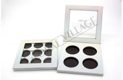 China Holographic Paper Empty Magnetic Eyeshadow Palette Makeup Pan Customized supplier