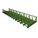 Steel Structure Temporary Bridge Construction / Pre Engineered Pedestrian Bridges