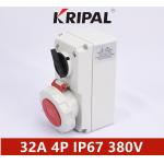 IEC Standard Industrial Power Socket Dampproof Mechanical Interlocking IP67 32A