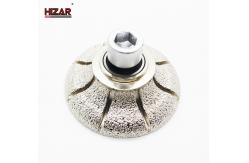China 7.5cm Diamond Bullnose Quartz Router Bit  No 2 Grit Customized supplier