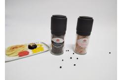 China Plastic Cap Plastic Jar Clear Pepper Grinder With Refillable Design supplier