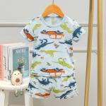 120cm Height 64cm Bust Summer Pyjama Sets / Dinosaur Matching Pajamas Comfortable for sale