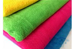 China Eco Friendly 100% Polyester Microfiber Cleaning Cloth Super Comfortable 12” x 12” supplier