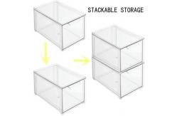 China Multifunction Makeup Stackable Clear Plastic Organizer Drawers With Lid supplier