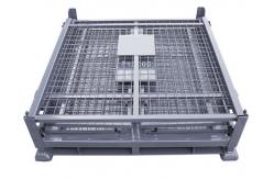 China Wire Mesh Collapsible Stackable Stillage 1000Kg Load For Yard Storage supplier