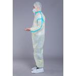 Antibacterial 37GSM PP PE Breathable Disposable Coveralls for sale